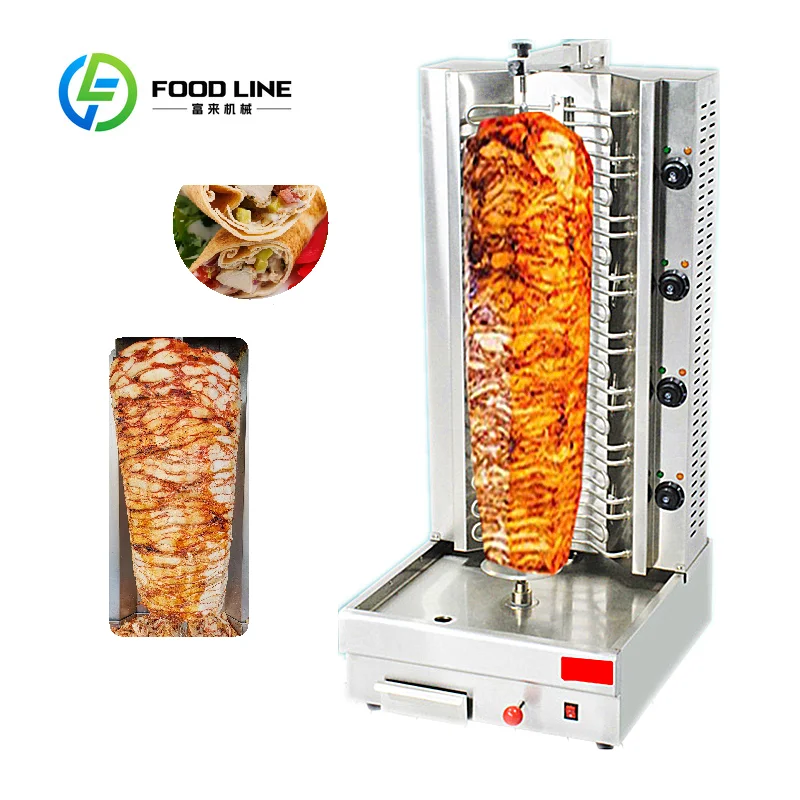 

Middle East Barbecue Oven Fully Automatic Rotating Roast Chicken Oven Meat Bibimbap Shawarma Vertical Electric Barbecue Machine