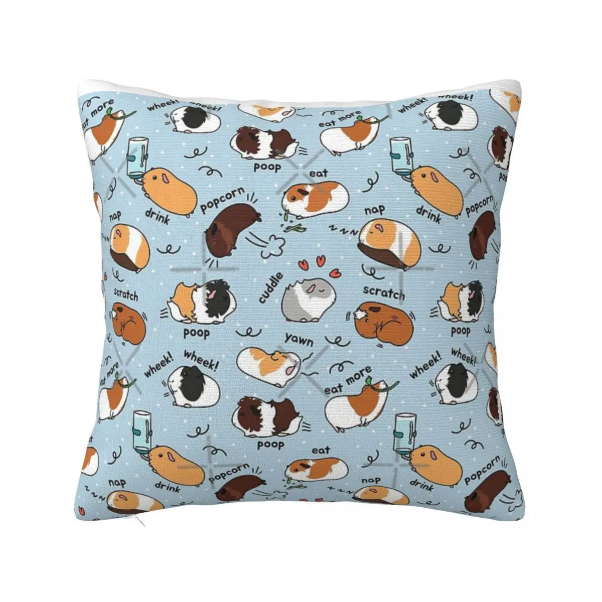 Guinea Pig Daily To-Do List - Blue Dakimakura Pillowcase 40X40 Decorative Cushions Pillow Case Pillow Cover