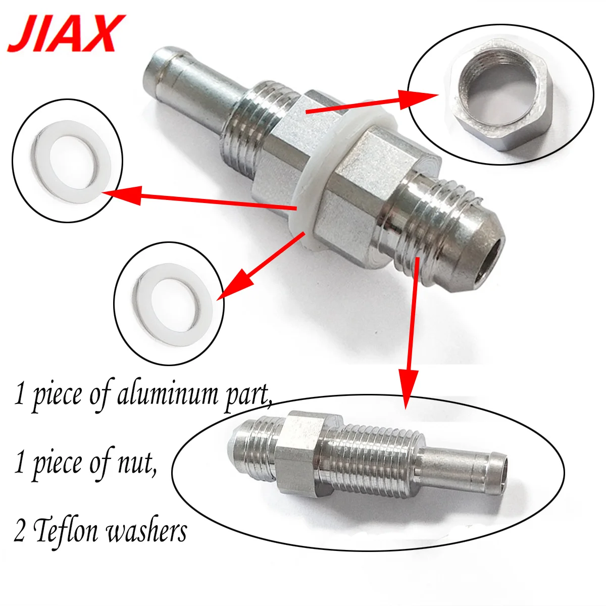 

AN6 5/16" Flexible Hose Hook-On Connectors for Fuel Tank And Fuel Cell Applications - Durable And Reliable Fuel Line Connectors