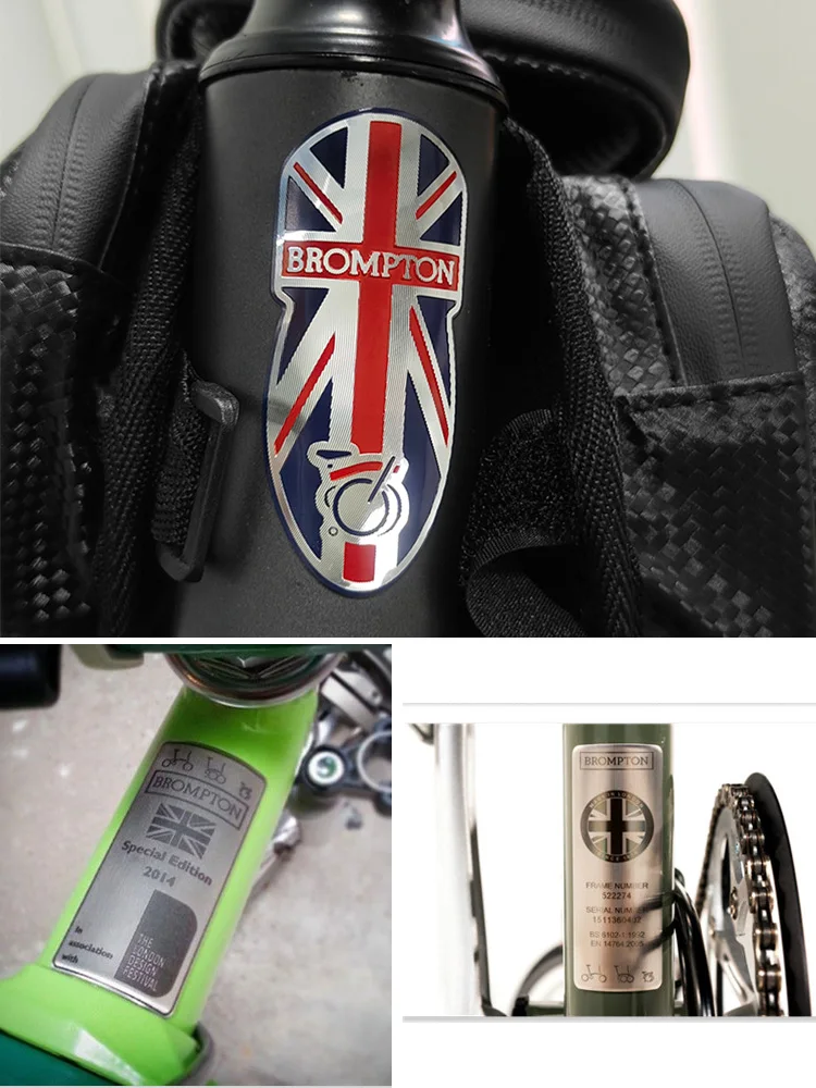 AliExpress Metal Bicycle Stickers Head Tube Badge Bike Decal Self-adhesion Stickers for Brompton Folding Bike