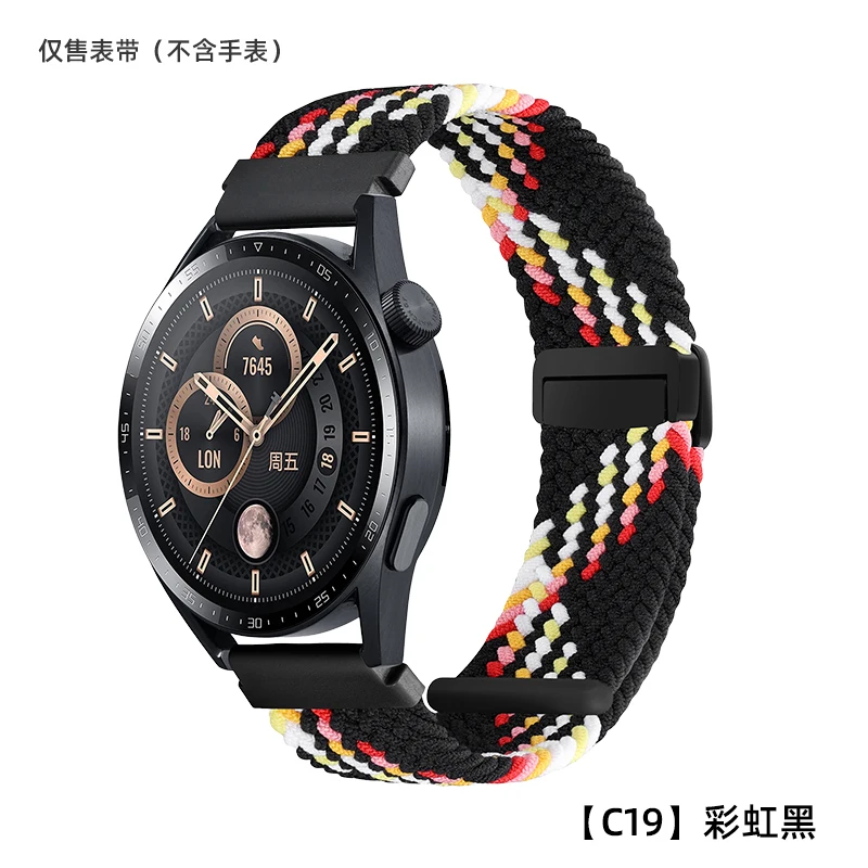 Smartwatchbands for Samsung Galaxy watch strap watch5/pro/classic/3/S4 40/44 Watch strap 22mm Magnetic nylon canvas watch strap