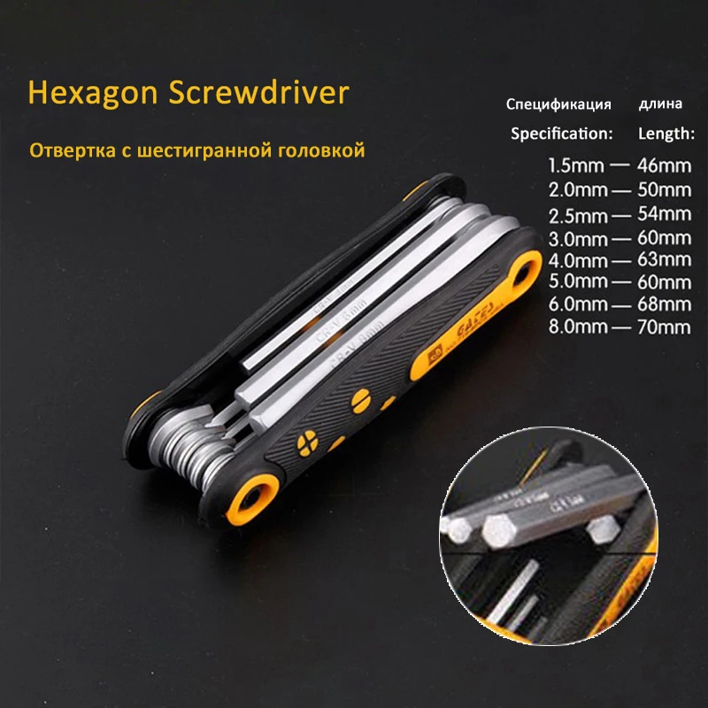 8 in 1 Folding Screwdriver Set Torx Screwdriver Mini Screwdriver Bits Kit Hexagon Torx Screwdriver Phillips Flat Screw Driver