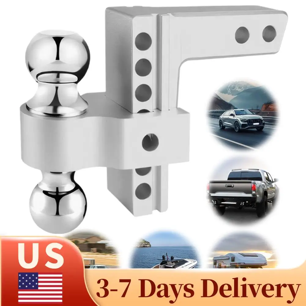 

Регулируемое прицепное устройство с подъемом/опусканием на 6 дюймов, усиленное, с шаровым соединением 2 и 2-5/16 дюйма, из алюминиевого сплава, для грузовиков и прицепов