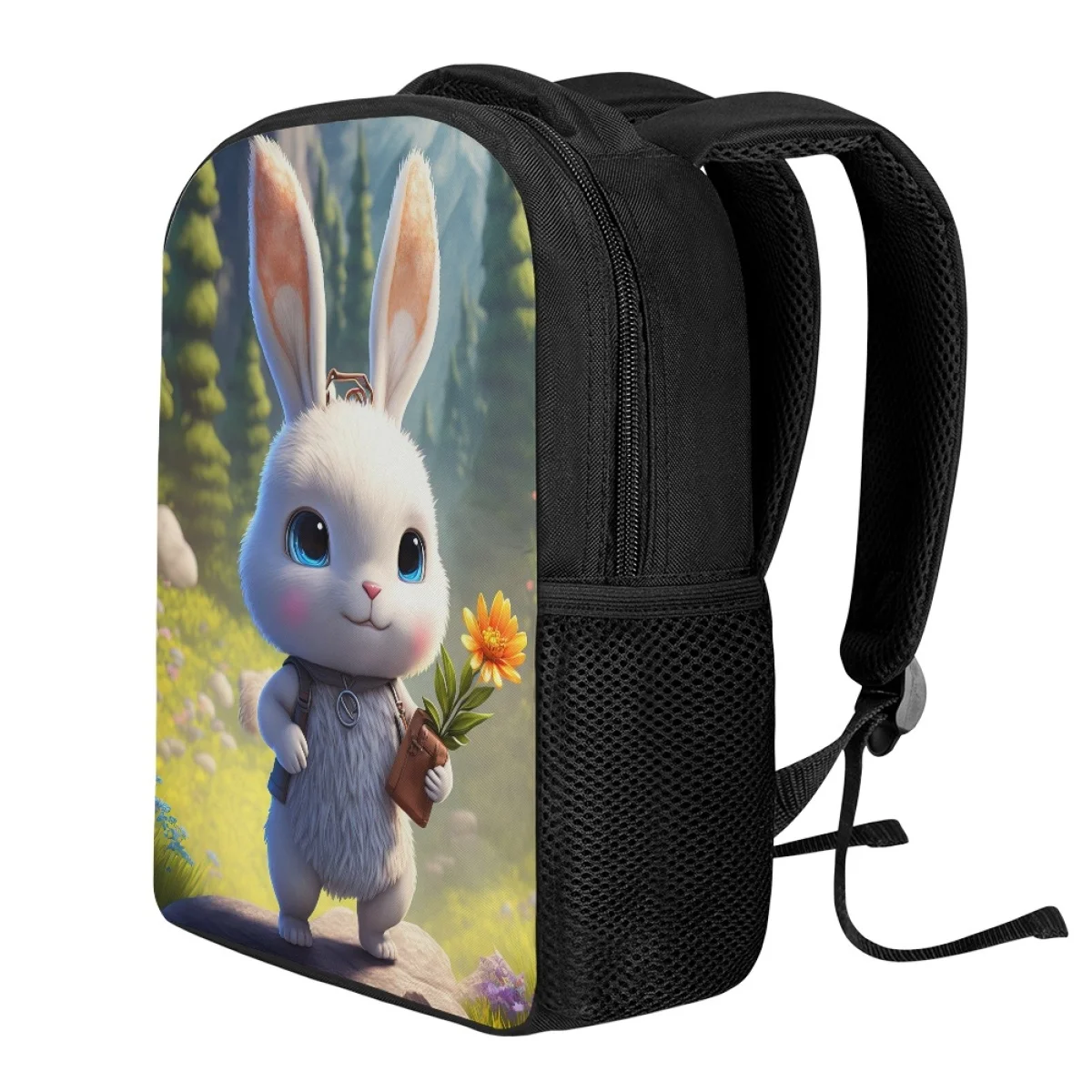 Niedlichen Kaninchen Druck Schule Tasche Für Mädchen Jungen Mode Cartoon Tasche Kinder Kinder Rucksack Hohe Qualität Student Bookbag Mochila