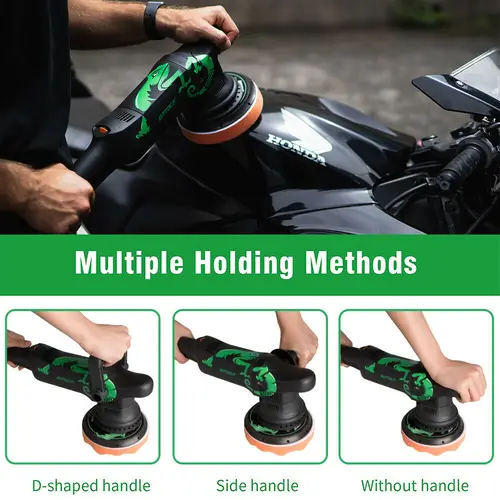 Imagen 2 del producto Máquina pulidora de coche de 700W DA, pulidora automática de doble acción orbital de 5 pulgadas y 15mm, lijadora de velocidad Variable, máquina pulidora y encerado