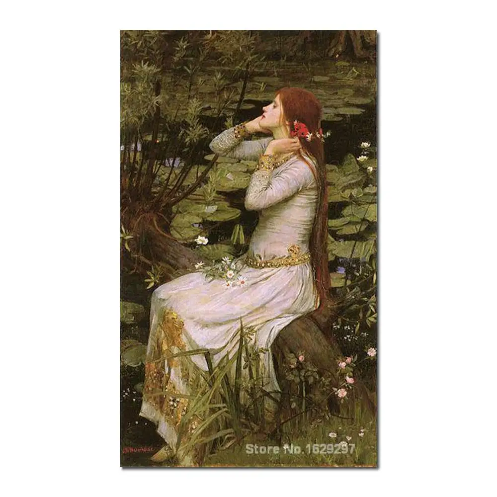 

Ophelia (Study) Paintings by John William Waterhouse impressionist art High quality Hand painted