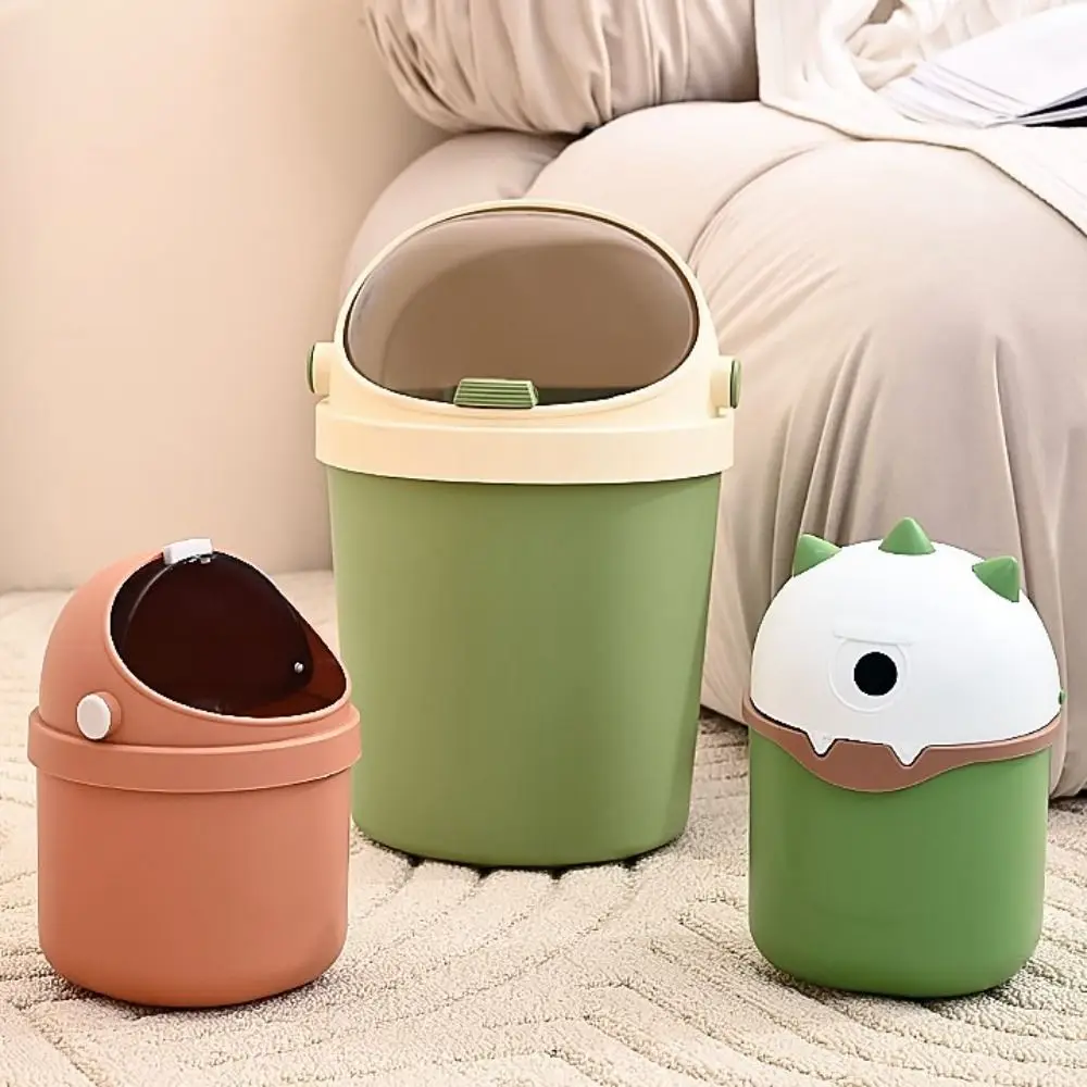 Trash Cans Desk Wastepaper Basket Waste Bin Storage Organizer Pen Holder Storage Box Cosmetics Holder Desk Container