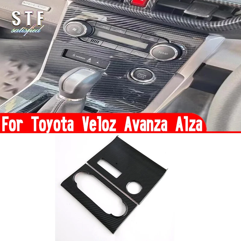 For Toyota Veloz Avanza Alza 2022 2023 Car Accessories Center Control Air-condition Switch Cover Trim Molding Decoration W4