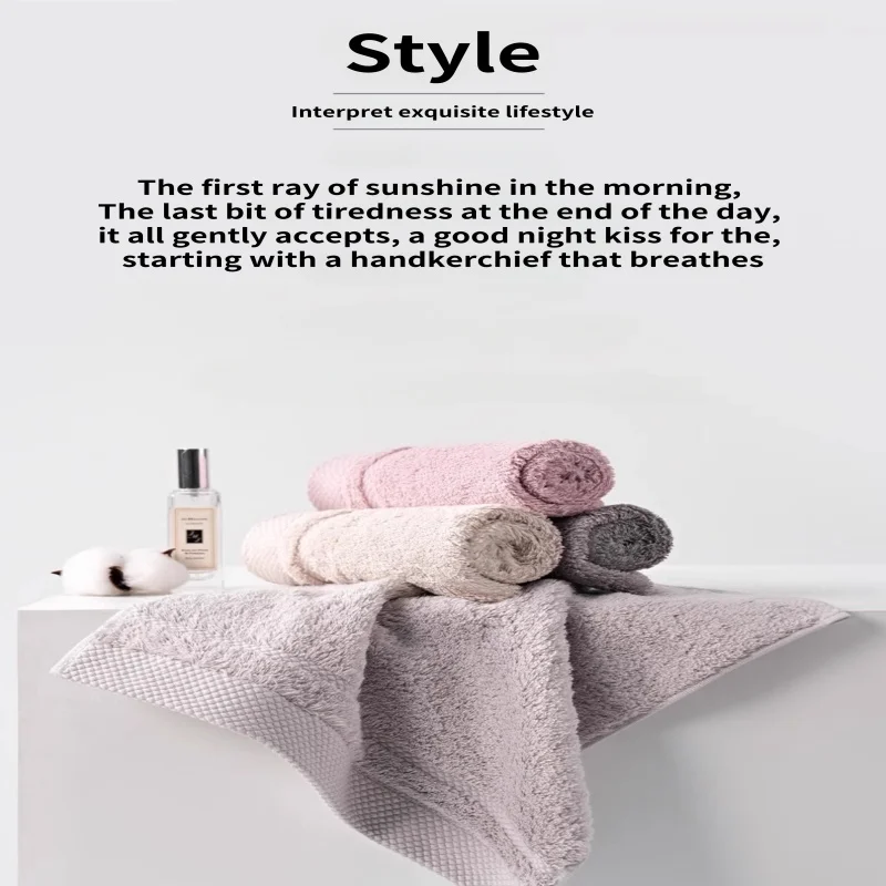 4-Pack Solid Color Cotton Hand Towels - Skin-friendly, Soft, Comfortable, Minimalist - Bathroom, Couples, Hotel, Travel