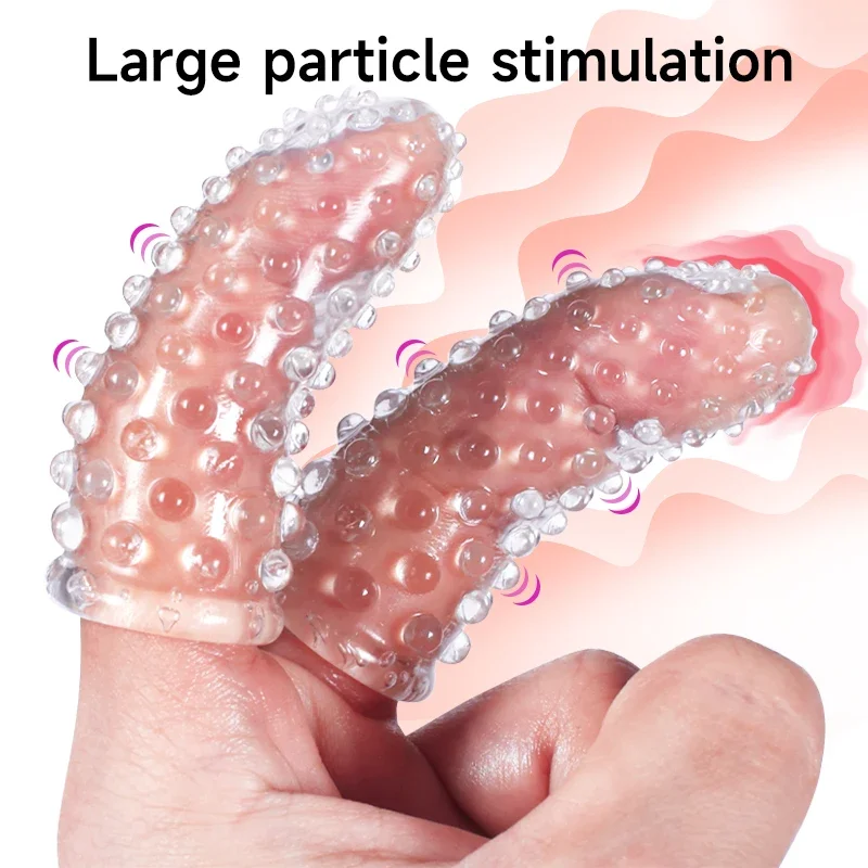 Reusable Condom Finger Sleeve Vaginal Massager Female Masturbation G Spot Stimulator Clitoris Stimulator Sex Toys for Couples