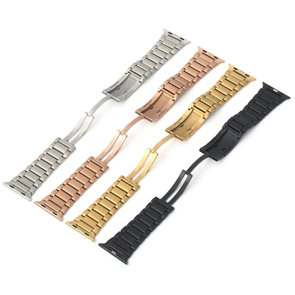 Solid Stainless Steel Strap for Apple Watch Ultra 49mm Ultra2 45mm 42mm Watchband for IWatch Series 9 6 5 4 3 SE 7 8 38/40/41MM