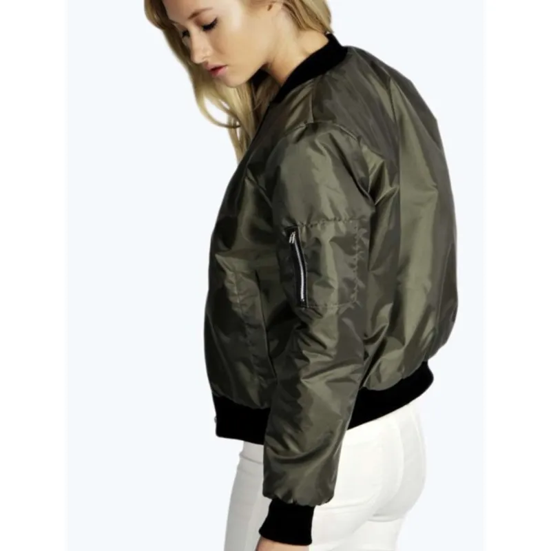 2025 Autumn Winter Fashion Women New Streetwear Jacket Casual O Neck Solid Color Zipper Female Short Jacket Outwear Clothing