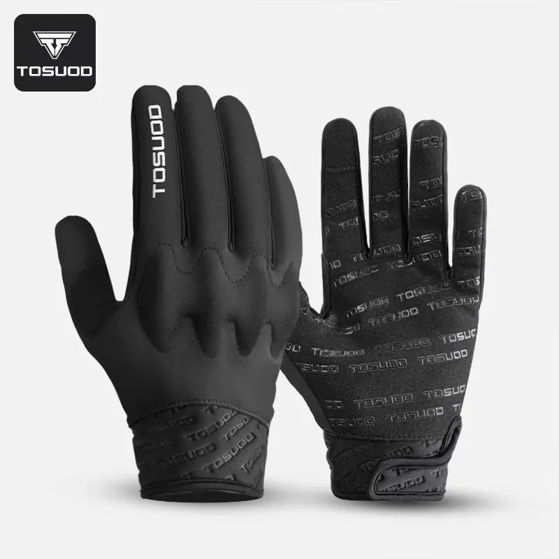 

TOSUOD Winter Gloves,Windproof Warm with Strap,Waterproof Gloves for Men，Women,Outdoor Gloves for Cycling