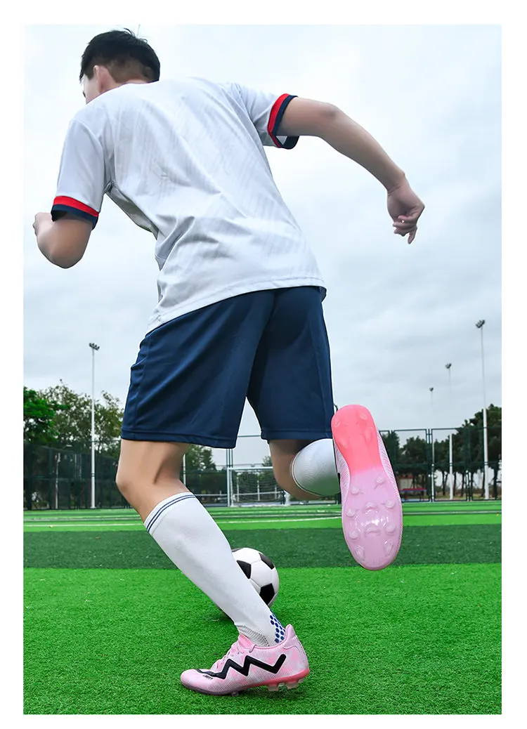 Original Marke blau Herren profession elle Fußballs chuhe Rasen rutsch feste Fußballs chuhe für Männer Schnürung Low Cut Fußball Turnschuhe männlich – Detail 17