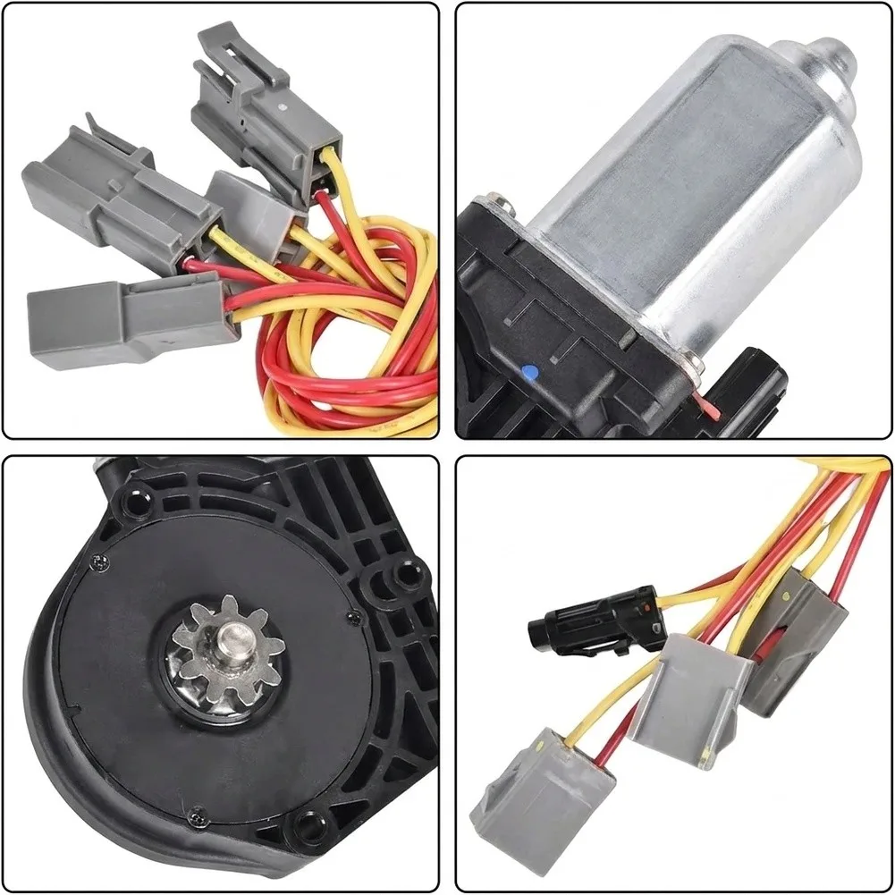 Front Door Motor Window Motor For Car Window Repair Direct Replacement Metal And Plastic Black Finish Easy Installation