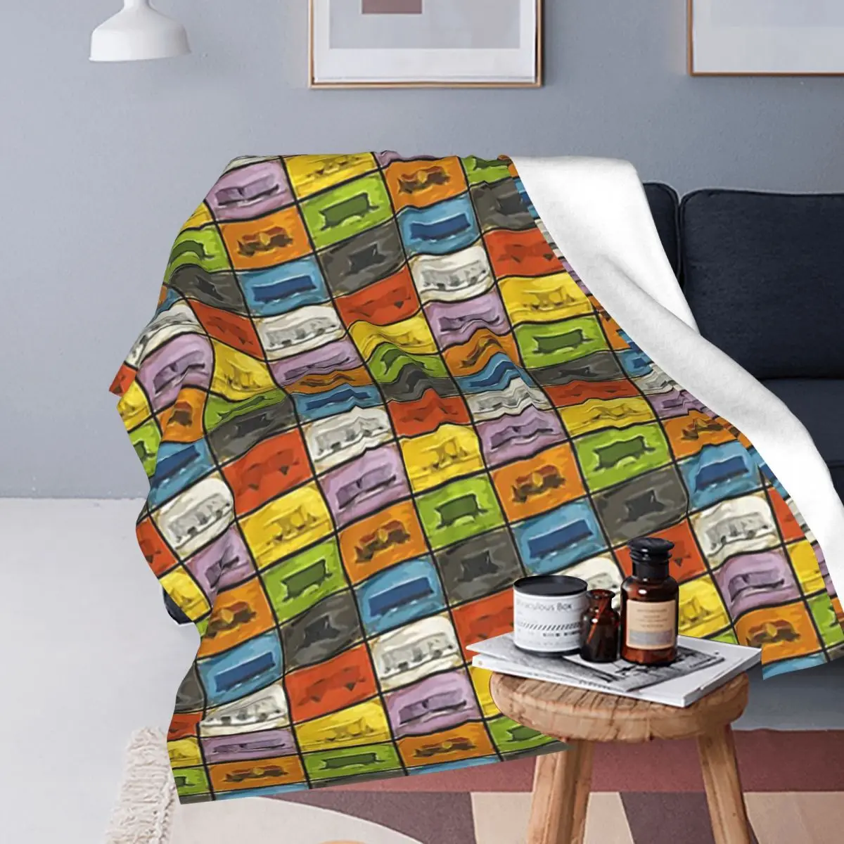 Ticket To Ride Trains Blankets Soft Warm Flannel Throw Blanket Bedding for Bed Living room Picnic Travel Home Sofa