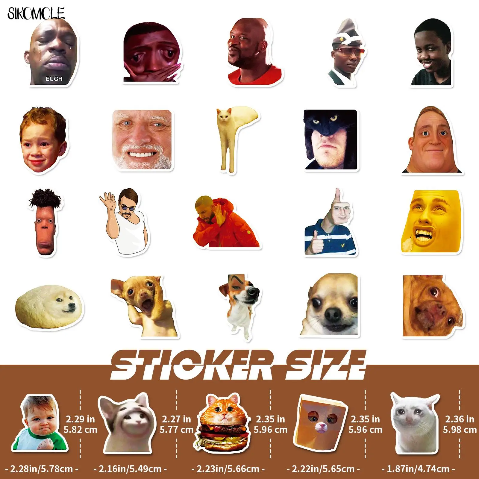 Mix Cute Meme Stickers, Character Spoof Expression Pack