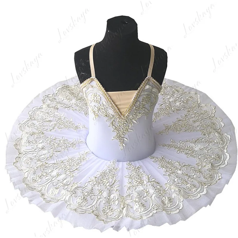 かわいい刺繍が施されたプリンセスバレエドレス 女の子用ダンスウェア レシタルパフォーマンスやスタジオ練習用