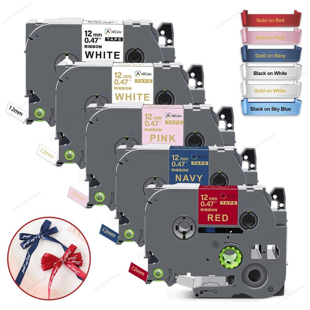 Satin Ribbon Tape Compatible Brother Non Adhesive Packing Ribbon TZeR231 TZeR234 TZeRE34 TZeRN34 for Brother P-Touch Label Maker
