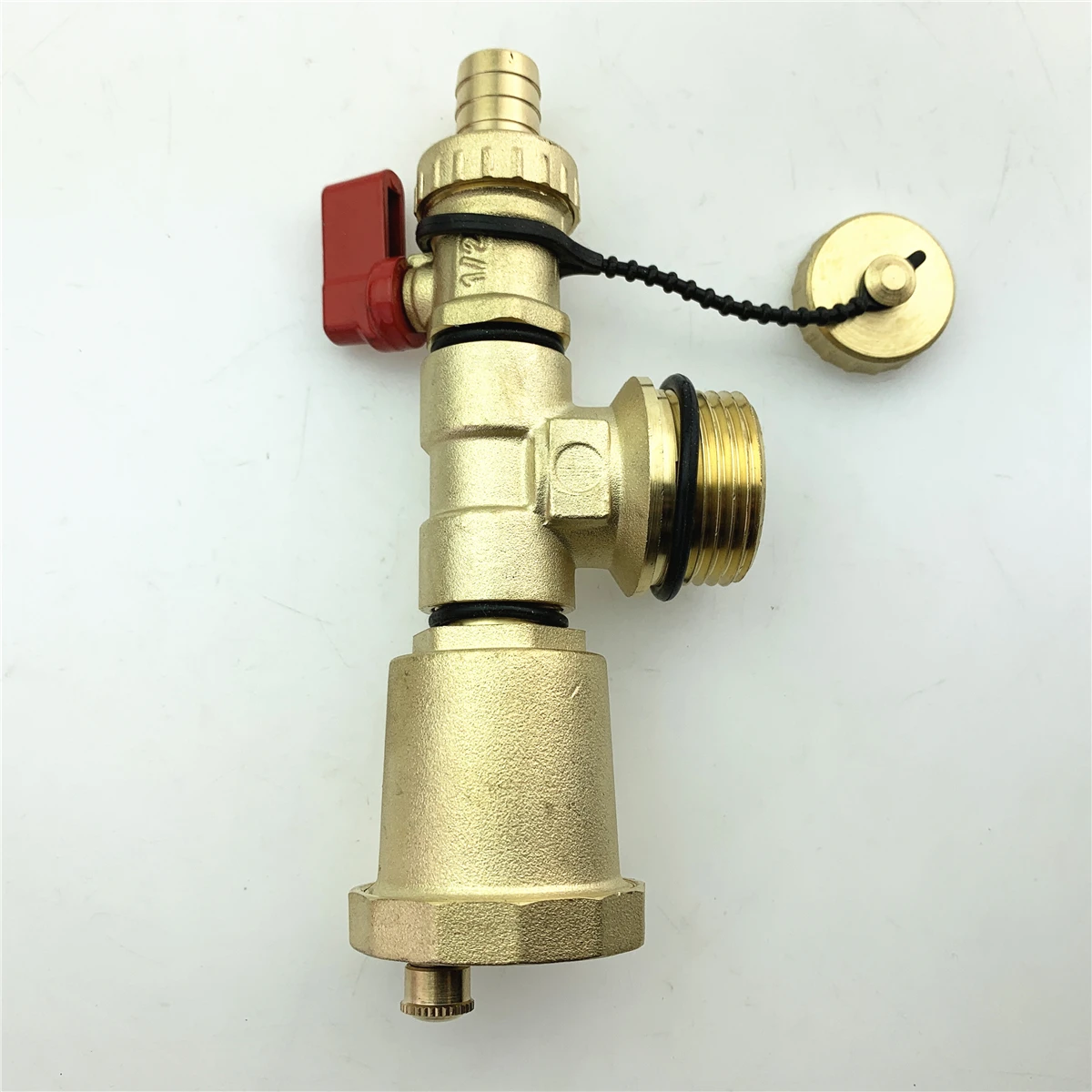 ชั้นความร้อน Manifold End 1นิ้วด้านนอกลวดสามหางชิ้นอัตโนมัติท่อไอเสีย Manifold วาล์วสีแดงและชุดสีฟ้า