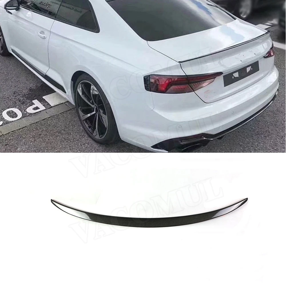 

VACOMUL Carbon Fiber Rear Spoiler Boot Trunk Bumper Wings For Audi A5 S5 Sedan Spoiler 2017 2018 2019 Car Styling 4 Door FRP