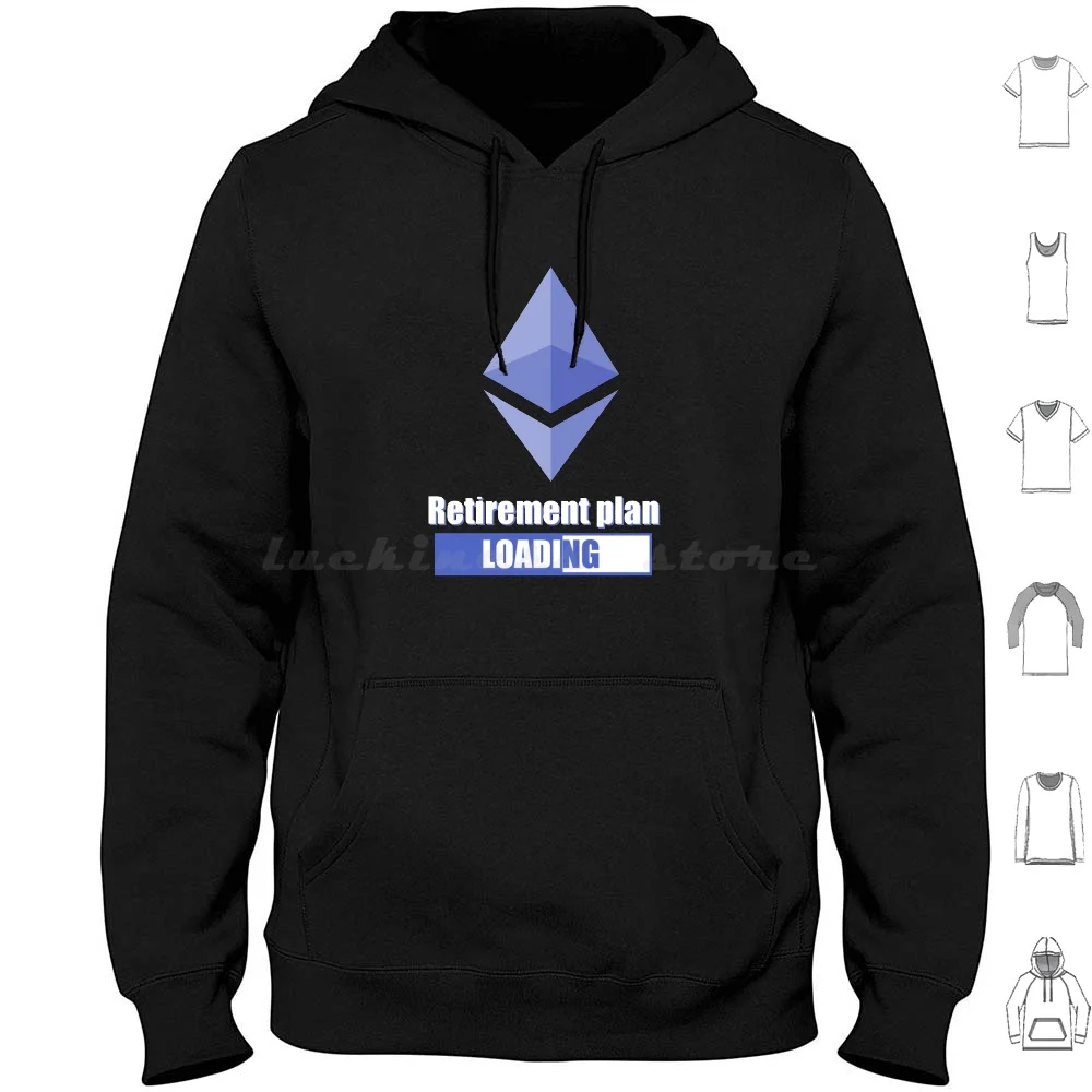 خطة تقاعد الجيش Ethereum Altcoin، مضحك التشفير ( Eth) هوديي قطني طويل الأكمام Ethereum Bitcoin Crypto Blockchain