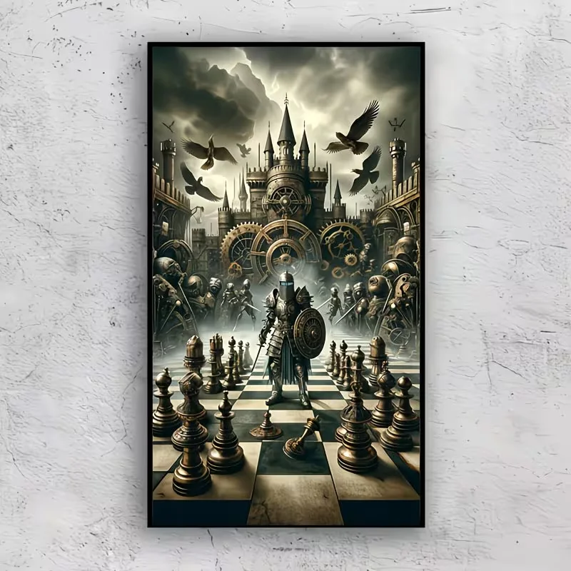 DIY 5D Diamond Painting Kit Steampunk Robot Chess Full Square Round Drill Diamond Embroidery Art Mosaic Cross Stitch Home Decor