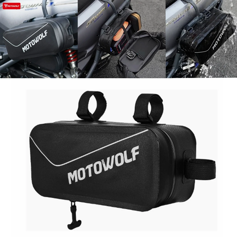 4L Motorcycle Side Frame Package Fully Waterproof Hanging Bag Universal Repair Tool Placement Bag For BMW For Yamaha For Honda