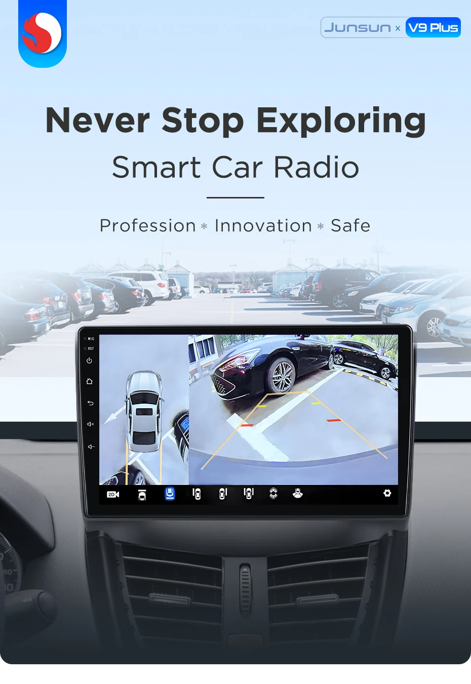 Junsun 360° ° Panorama Kamera Auto Radio Für PEUGEOT 207 207CC 2006-2015 Drahtlose CarPlay Bildschirm Android Auto Stereo GPS Navi RDS – Detail 1