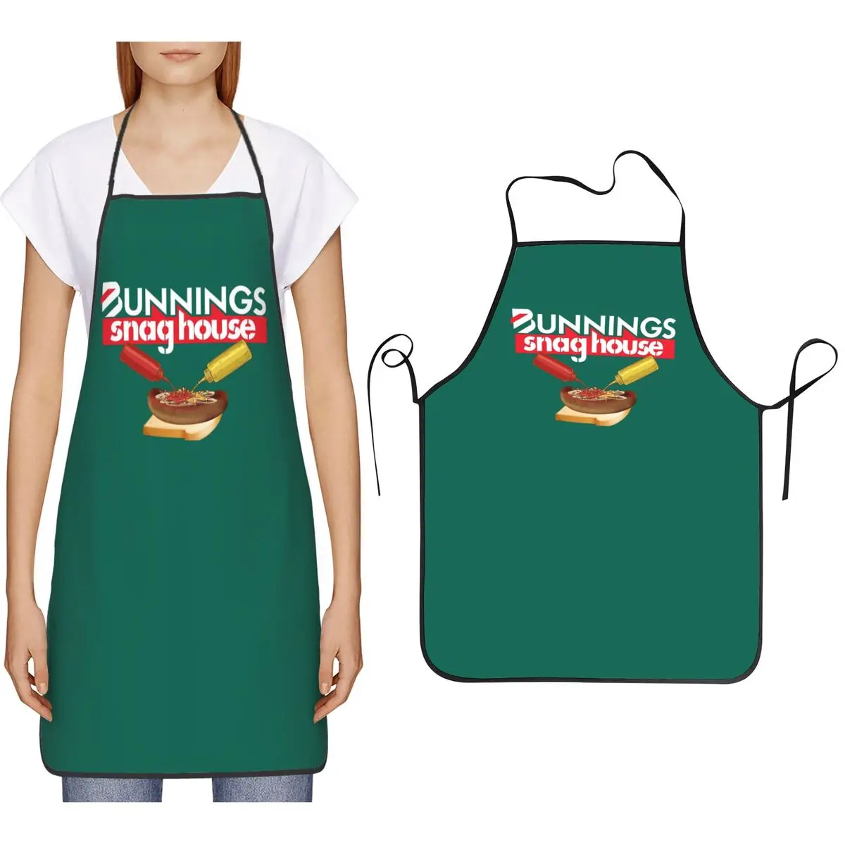 

Фартуки Bunnings Snaghouse для шеф-повара, приготовления пищи, выпечки, нагрудник, кухонный сарафан для чистки для женщин и мужчин, живопись