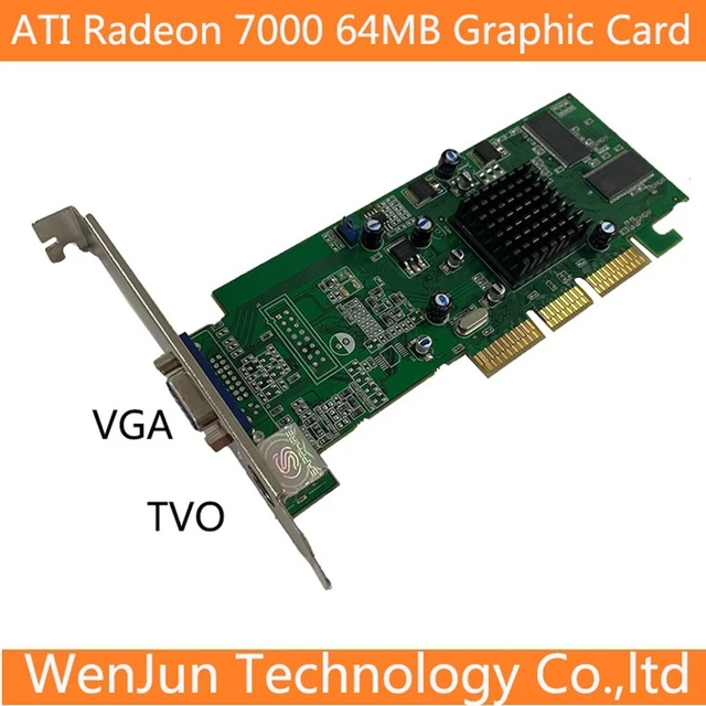 High Quality Brand New ATI Radeon 7000 32MB 64MB VGA TVO AGP Video Graphic Card AliExpress 7