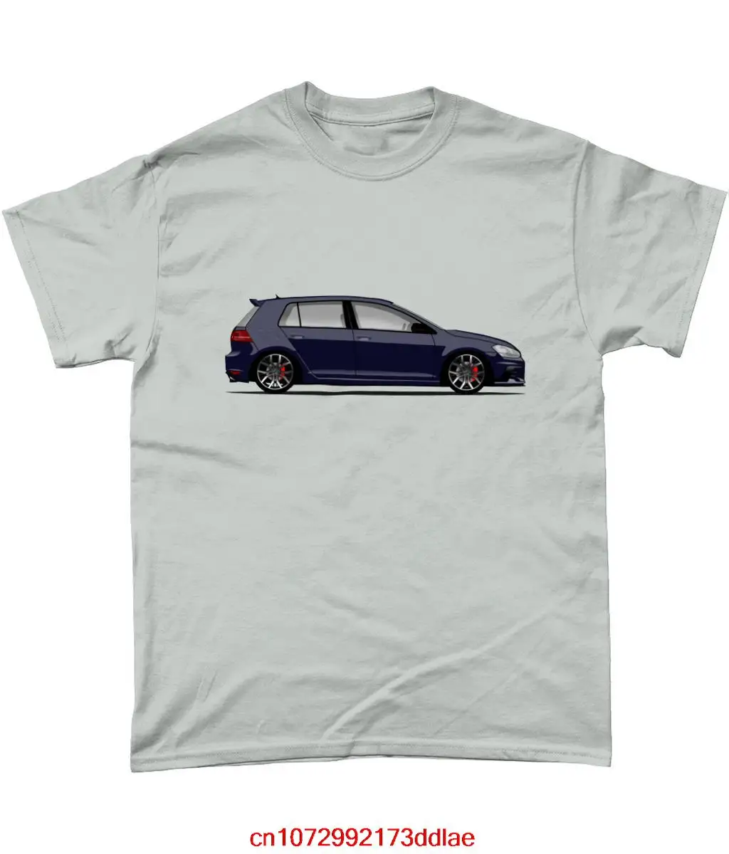 Mk7 Mk7 heavy blue GTI golf suits round neck cool man\'s T-shirt