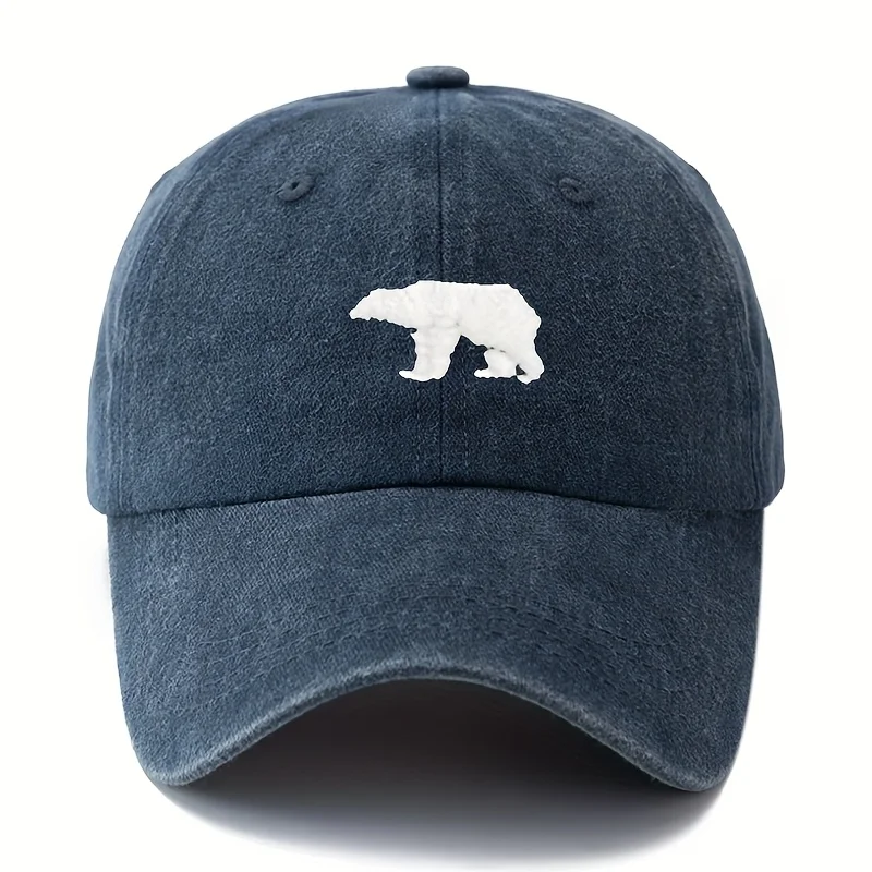 Polar Bear Pattern Baseball Hat for Men and Women Outdoor Sunscreen, Vacation, Camping, Party, Truck Driver Hat