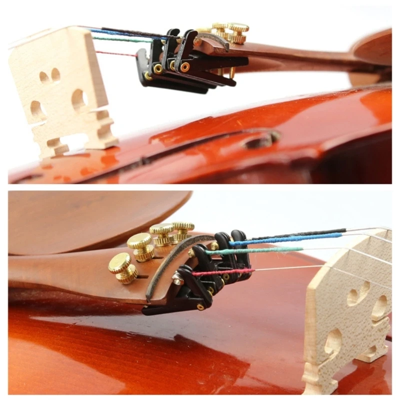 Q39E Set of 4 Quick Installation Violin String Adjuster String Instrument Accessories Suitable for Multiple Violin Sizes
