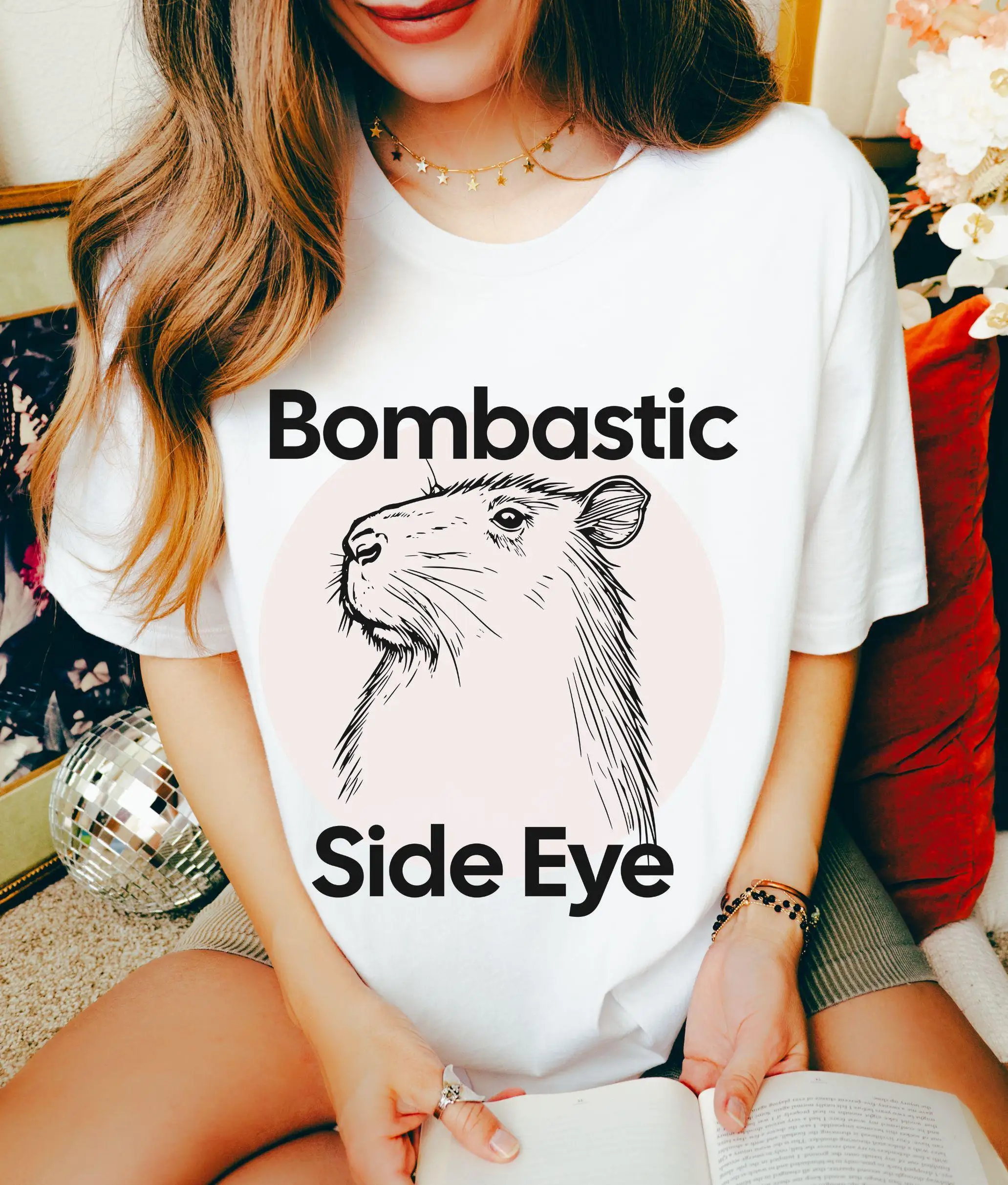 Bombastic Side Eye Capybara T Shirt Criminal Offensive Meme tee funny animal graphic for your gen alphas lovers