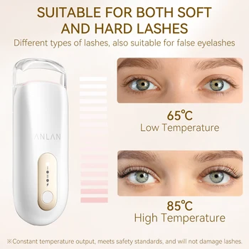 Electric Eyelash Curler Wide Mouth Rechargeable Eyelash Lifting Last 24H NTC Temperature Control Clip Portable Makeup Tool 5