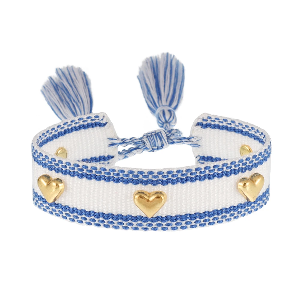 Vintage Friendship Bracelets Adjustable Woven Arm Stacked Bracelet Fashion Jewelry Gift for Mom Sis Couples