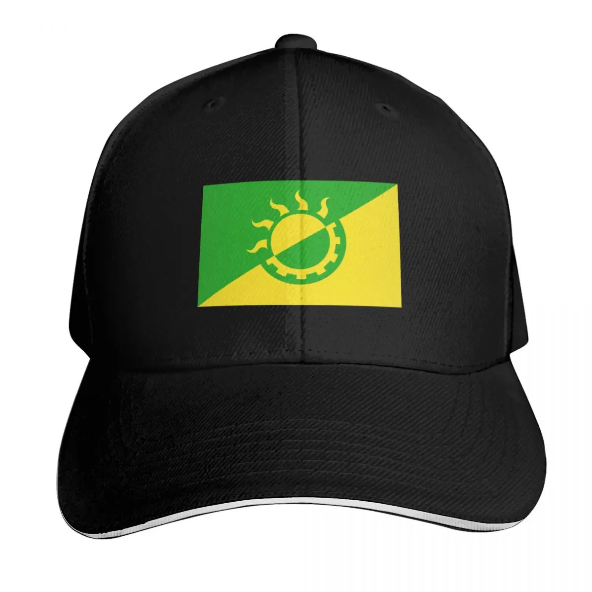Solarpunk arnarcho Flag Baseball Cap Outdoor Golf Running Hiking Summer Beach Travel Streetwear Hip Hop Trendy
