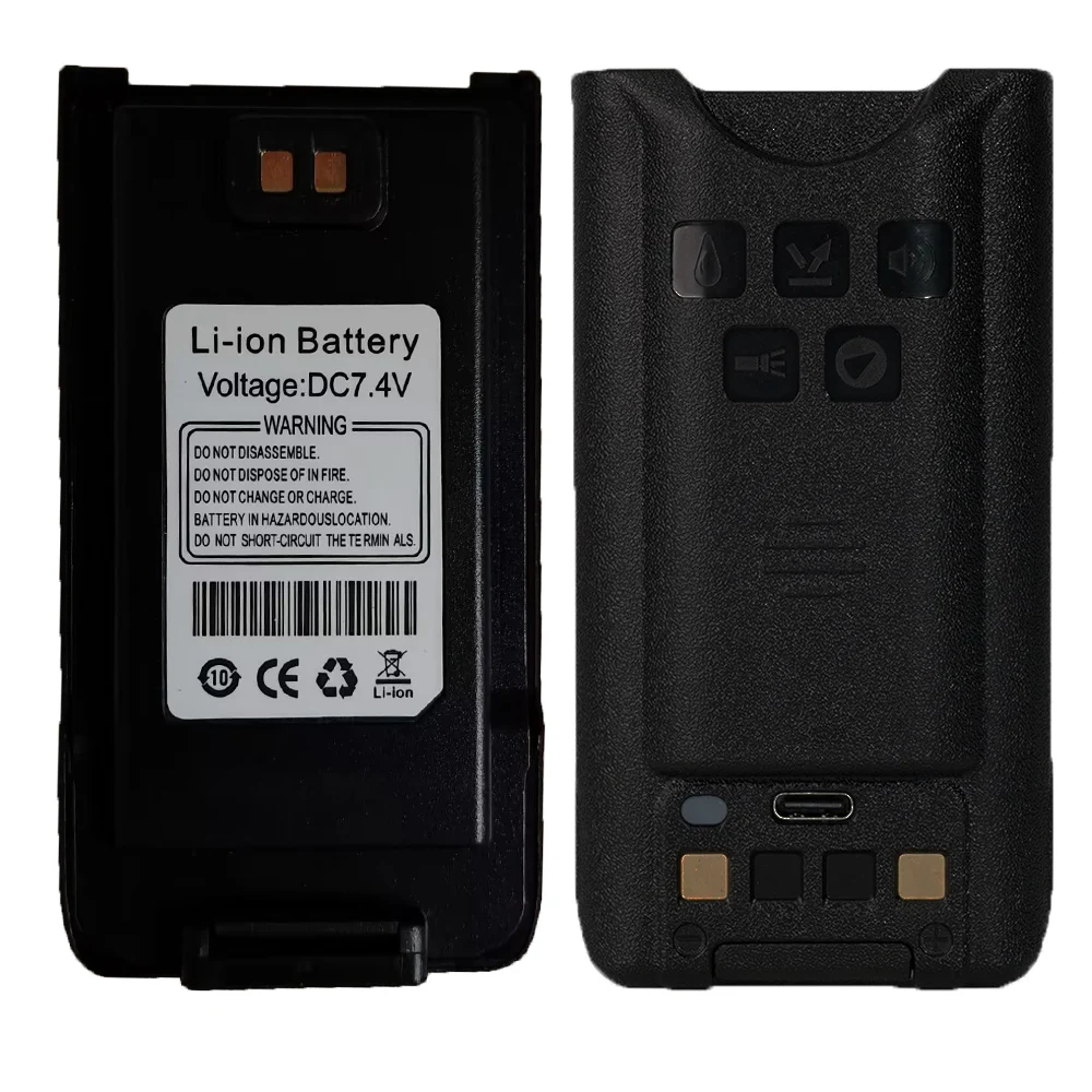 Baofeng UV-9R PRO Thicken Battery Suport Type-C Charge for Walkie Talkie UV9RPlus UV9RPRO UV9RERA UV9RAMG High Capacity Battery