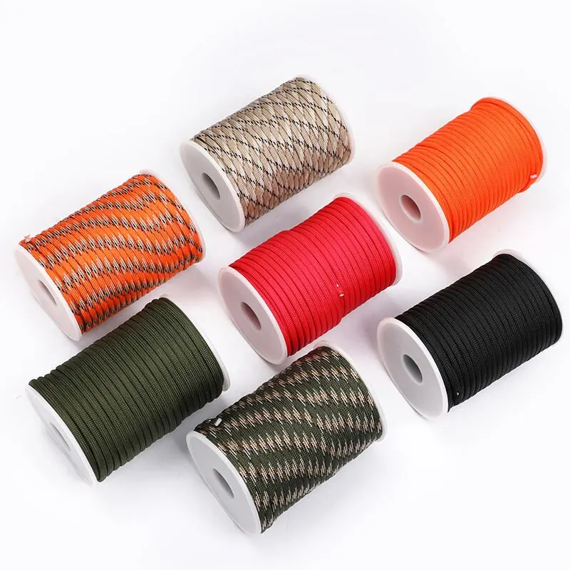 31M 7-Core Tent Rope, Outdoor Camping Tent Reflective Rope Sky Curtain Ground Nail Windproof Rope,Camping Tents and Accessories