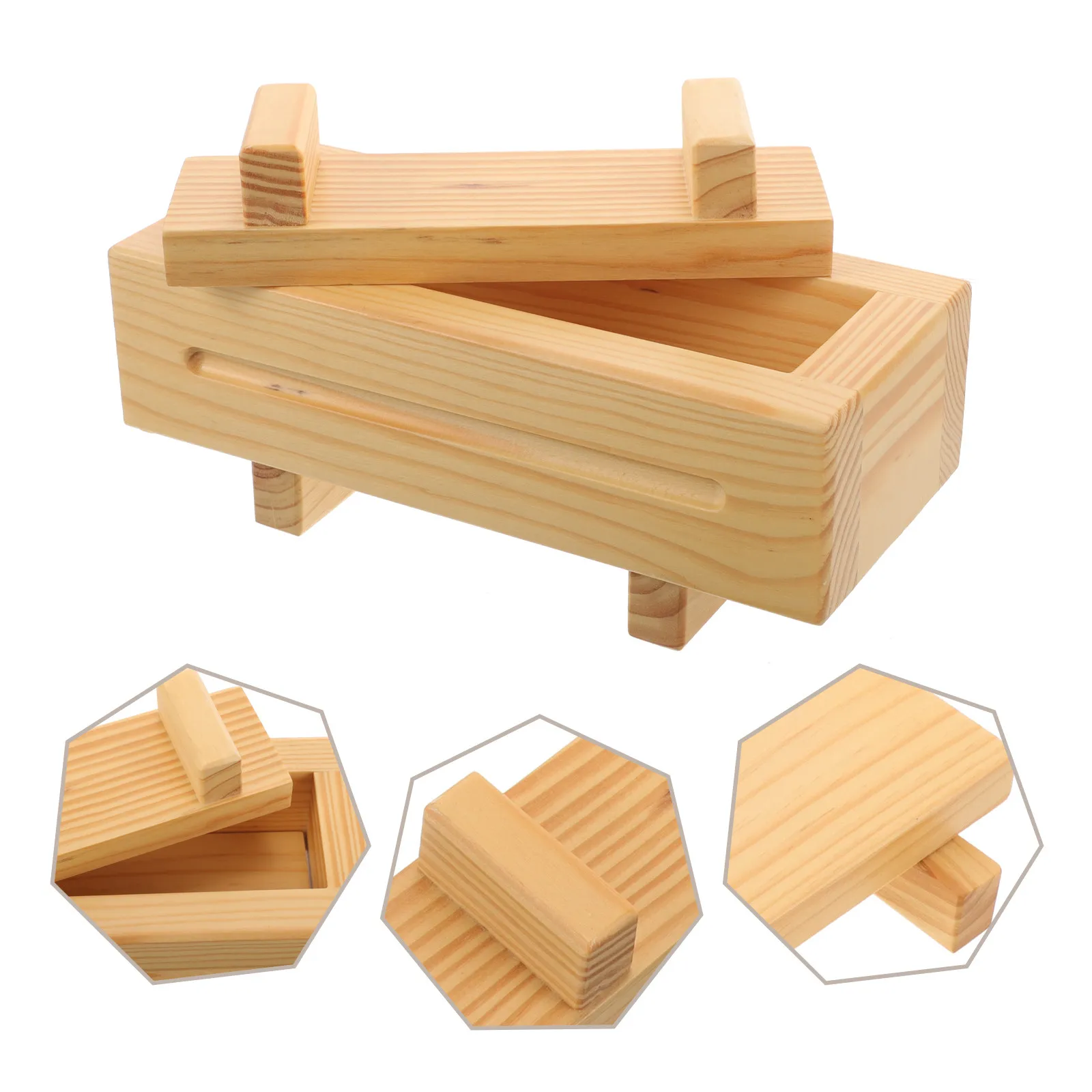 

Форма для суши для домашней кухни, деревянный пресс для приготовления суши своими руками, приспособление для формирования рисовых роллов и водорослей, компактный дизайн