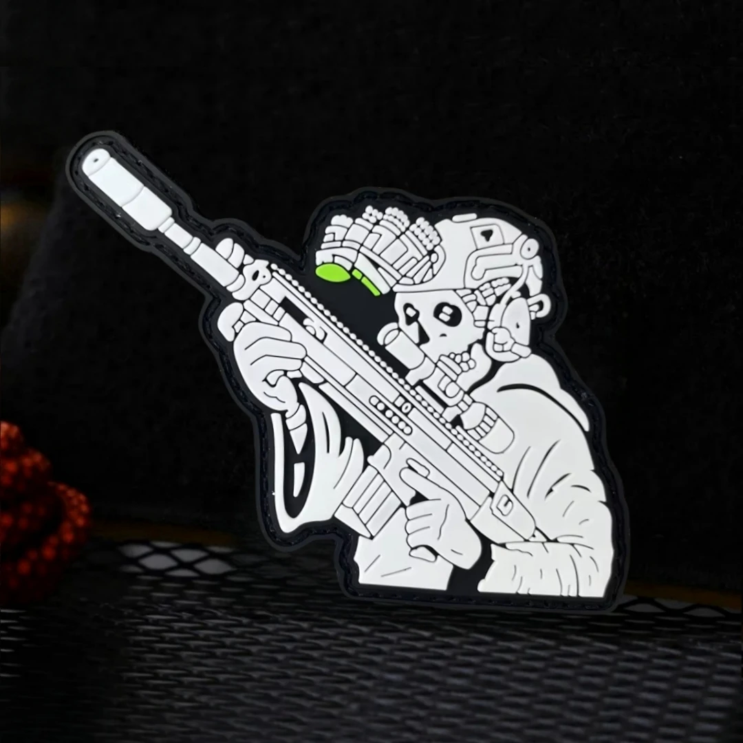 

Nightcrawler Tactical Skeleton FOG Patches PVC Morale Badge Backpack Hook and Loop Patch Military Armband Sticker