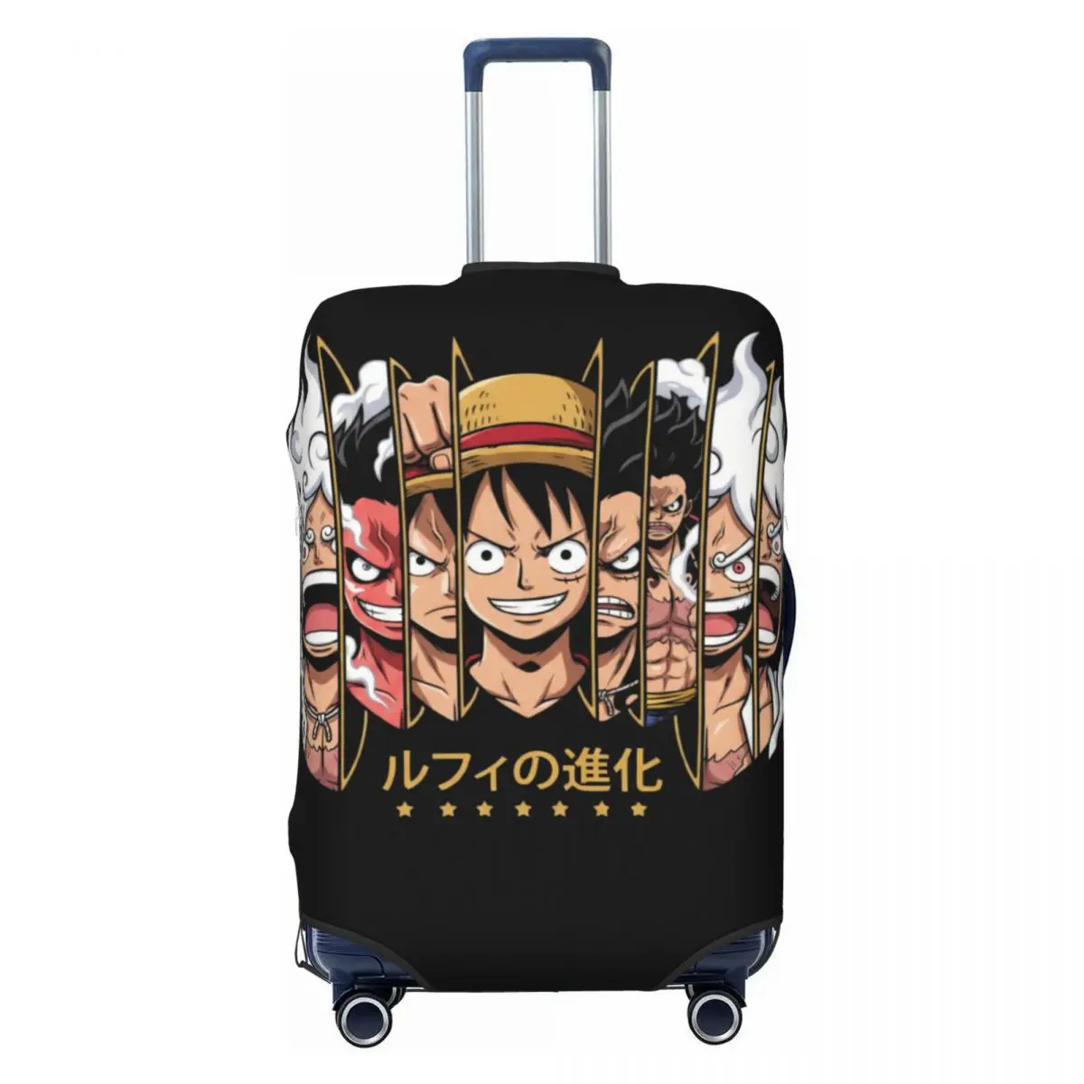 Benutzerdefinierte One Piece Monkey Luffy Kofferhülle, staubdicht, Anime-Gepäckschutzhüllen für 18-32 Zoll