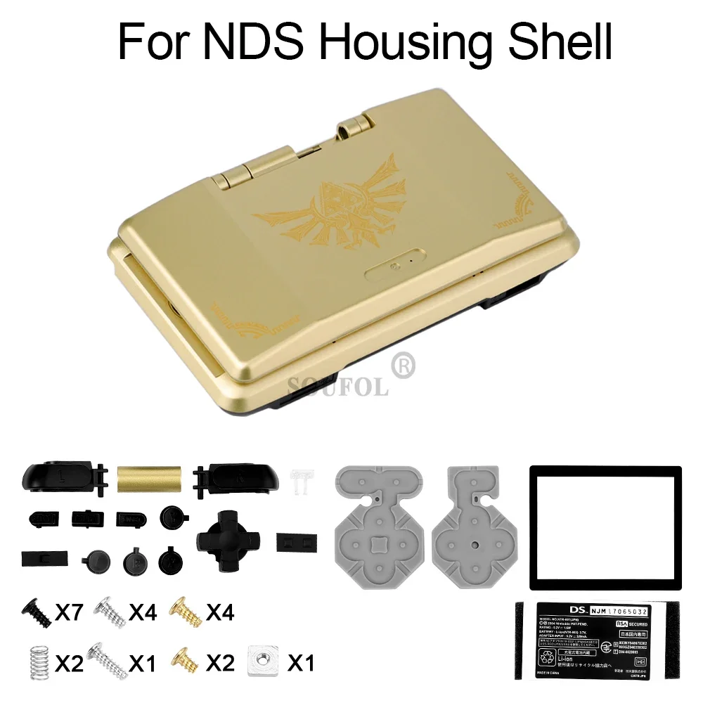 7 ألوان يمكنك صنعها بنفسك بديلة لوحدة تحكم ألعاب نينتندو DS NDS مجموعة كاملة من غطاء شل الإسكان مع أزرار ملحقات حافظة واقية