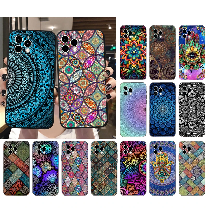 

Mandala Art Phone Case For iphone 17 Pro Max Air 16 15 14 13 Pro Max 15 16 Pro 15Plus