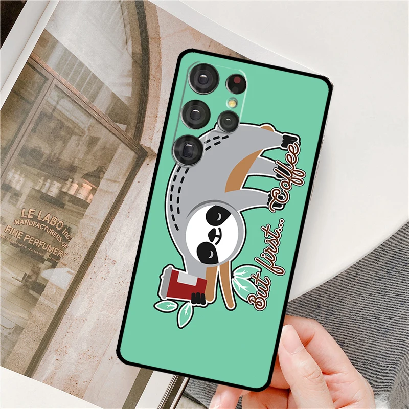 Sloth Phone Case For Samsung Galaxy S23 S22 Ultra Note 20 Note 10 S8 S9 S10 Plus S20 FE S21 Ultra