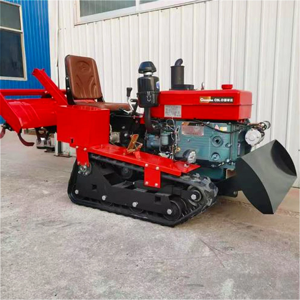 Factory Direct Sales of Brand New 25hp and 35hp Small Tracked Agricultural Machinery, Rotary Tillers, and Tracked Tractors.
