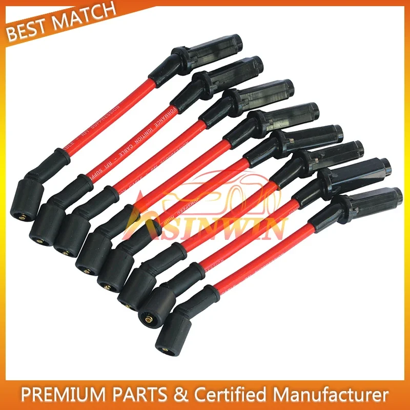 

19351593 9748RR 8pcs Spark Plug Wire Kit Fits For Chevrolet Corvette SSR GTO Silverado Tahoe Cadillac Escalade Hummer V8
