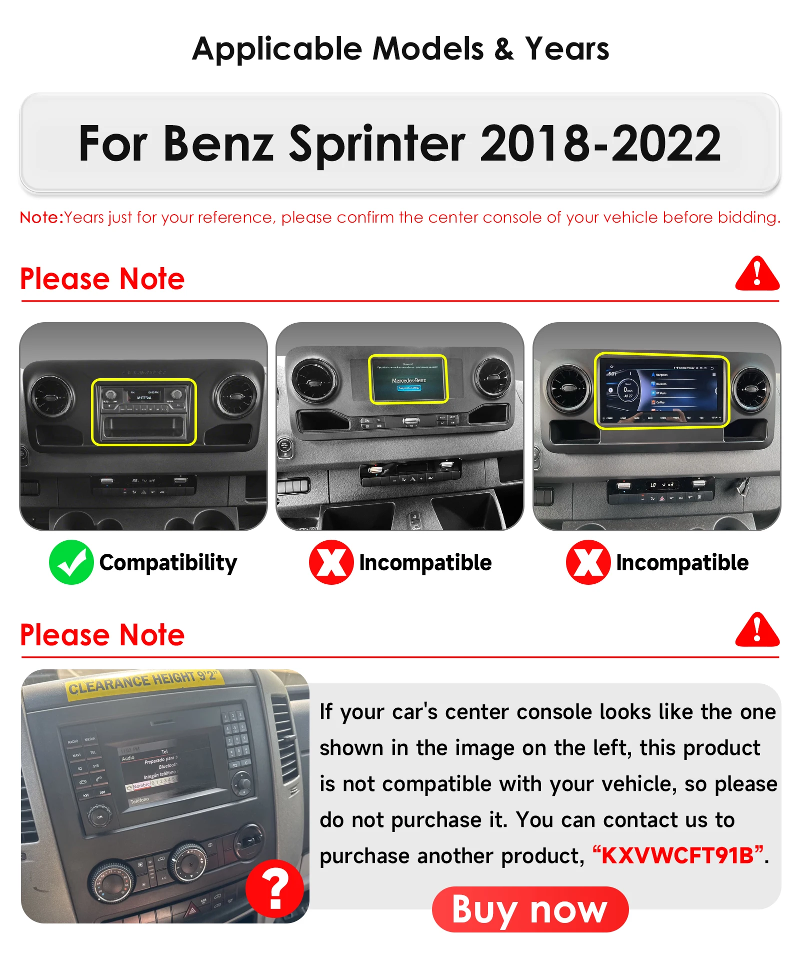 Hizpo CarPlay Android Auto Radio Für Mercedes Benz Sprinter 2018 2019 2020 2021 2022 360 Kamera Auto Stereo 2 Din Autoradio WIFI – Detail 6