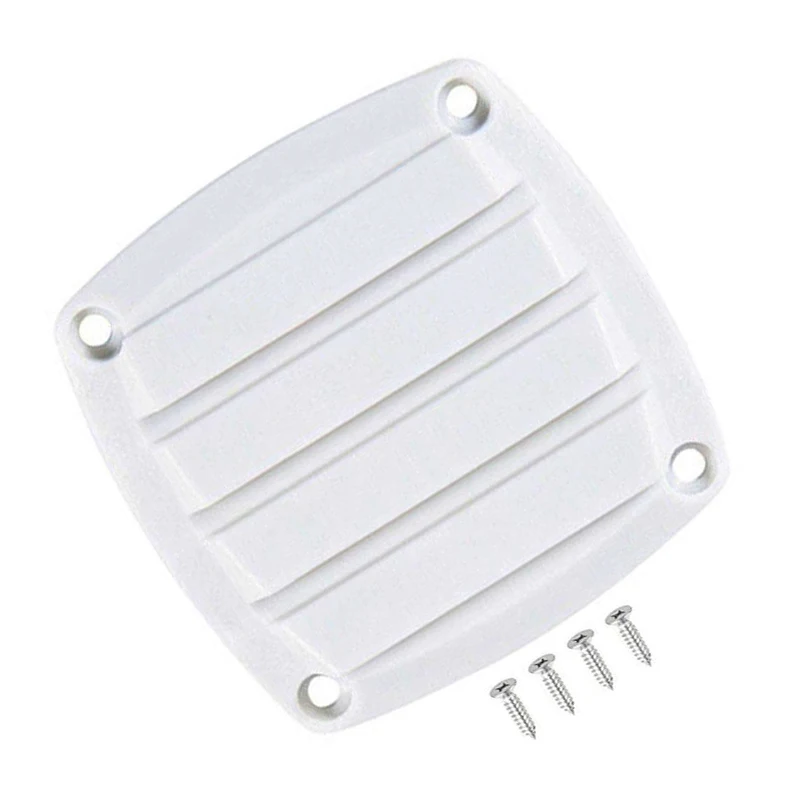 Durable White Louver Air Vent Outlet Grille Ventilation Plastic for Boat Maine Yacht 8.3x8.3cm